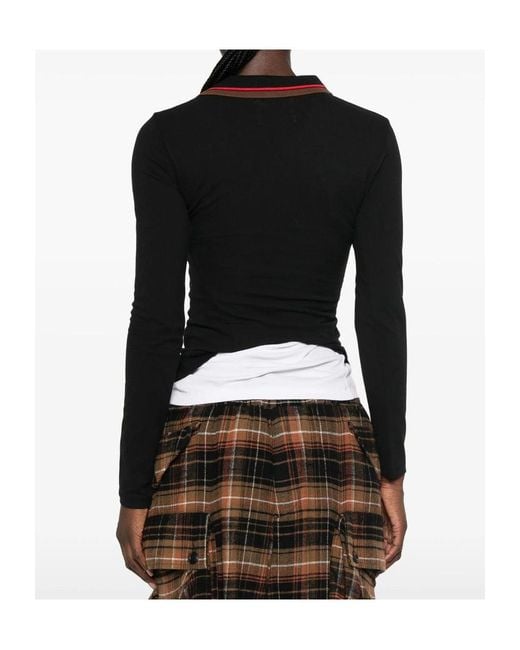 Vivienne Westwood Black Long-Sleeve Polo Shirt