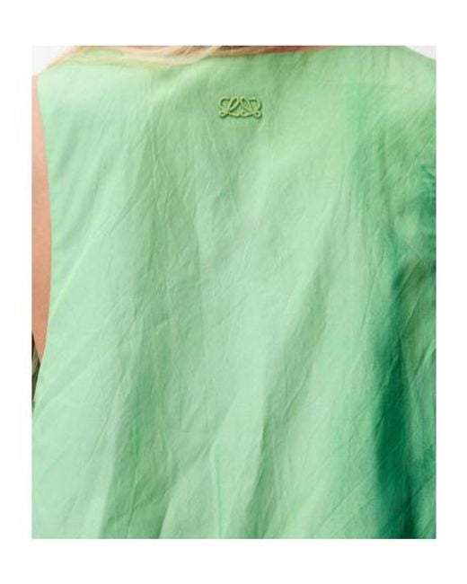 Loewe Green Sleeveless Shift Dress