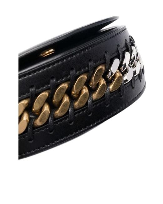 Stella McCartney Black Frayme Small Flap Shoulder Bag