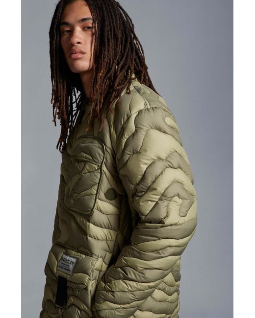 Moncler Green Peano Short Down Jacket for men