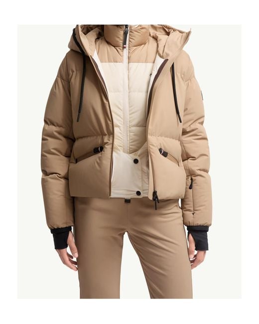 Moncler Natural Grenoble Allesaz Hooded Down Ski Jacket