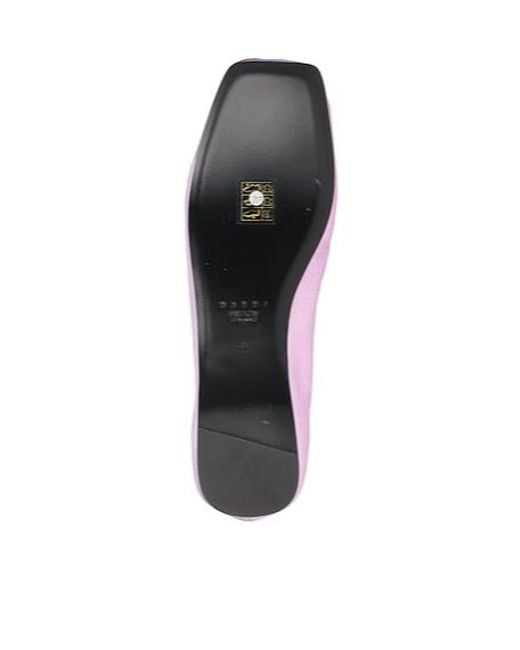 Marni Purple Square-Toe Ballet Flats