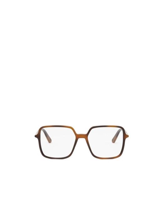 Dior Metallic Eyewear Mini Square Frame Glasses