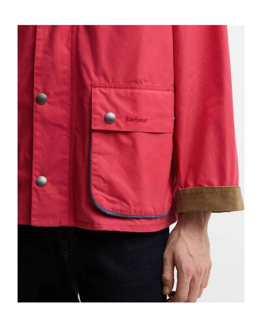 Barbour Red X Paul Smith Contrast-Collar Jacket for men
