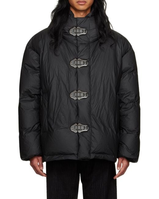 Craig Green Black Padded Latch Down Jacket for men