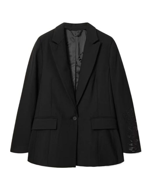 AllSaints Black Ottie Relaxed Skull Blazer