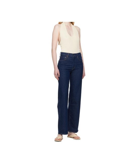 Agolde Blue Jeans With Belt Loops