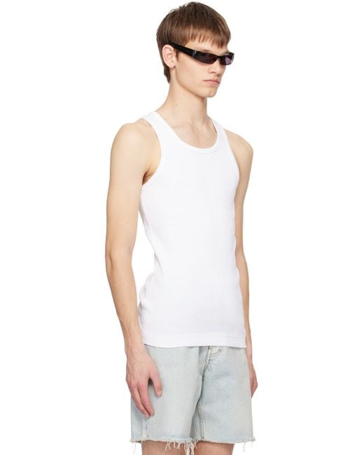 Givenchy White Extra Slim Fit Tank Top for men