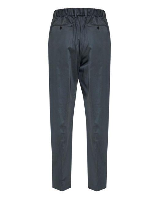 Brioni Blue Pleated Trousers for men