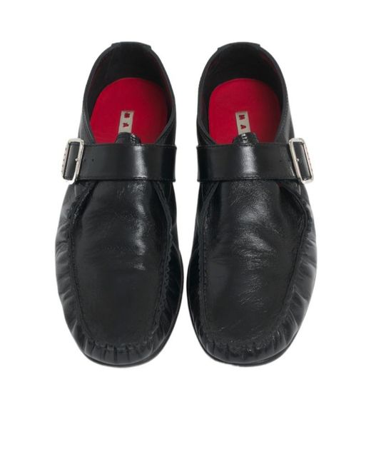 Marni Black Leather Loafer for men