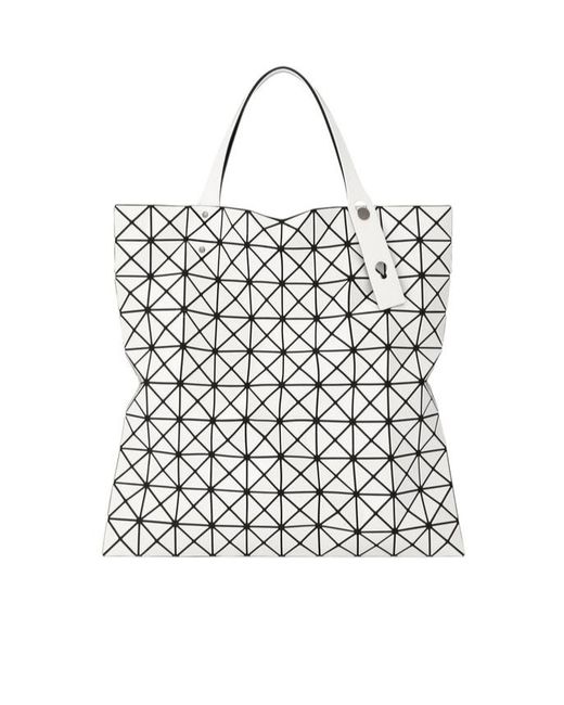 Issey Miyake White Prism Top Handle Bag