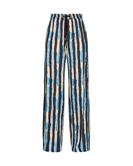 Pinko Blue Striped Drawstring Trousers