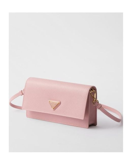 Prada Pink Saffiano Leather Mini Bag
