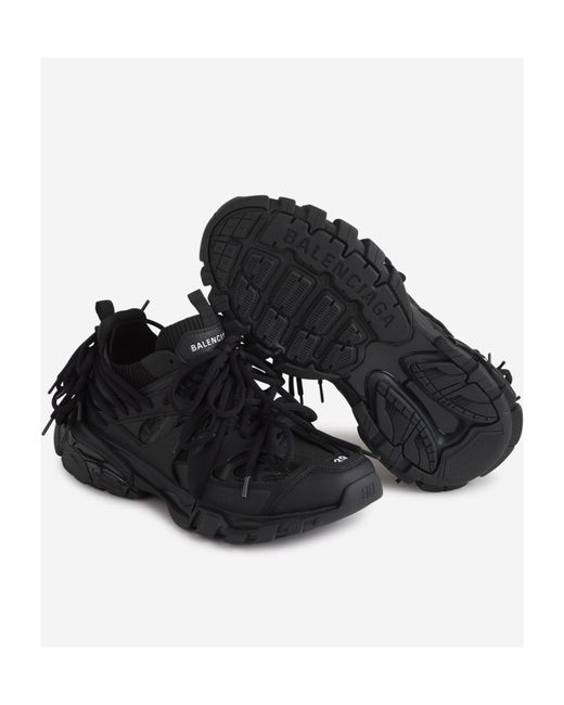 Balenciaga Black Track Lace-Up Sneakers for men