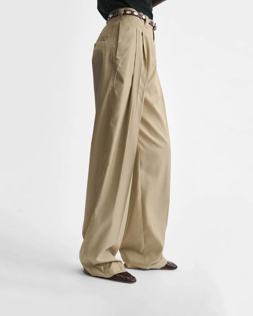 Phoebe Philo Natural Casual Pants With Belt Loops