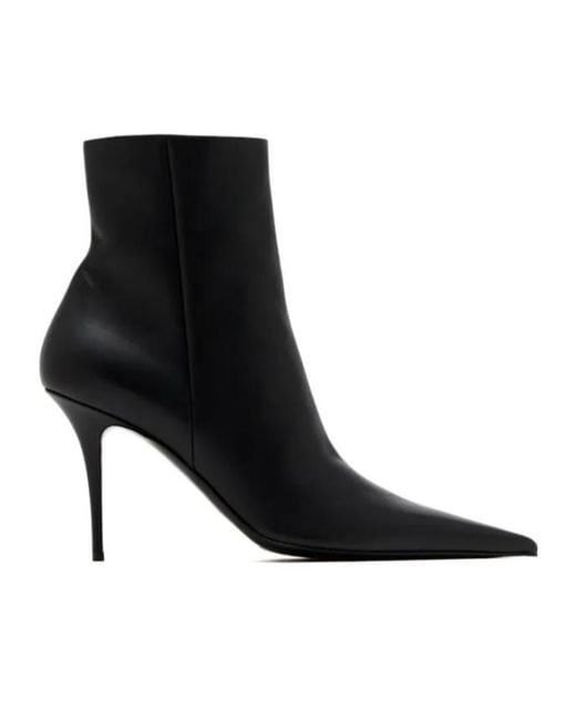 AMINA MUADDI Black Stiletto Leather Boots
