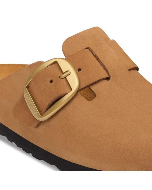 Birkenstock Brown Big-Buckle Leather Sandals