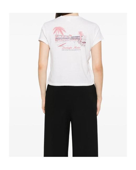 Re/done White Crew-Neck T-Shirt