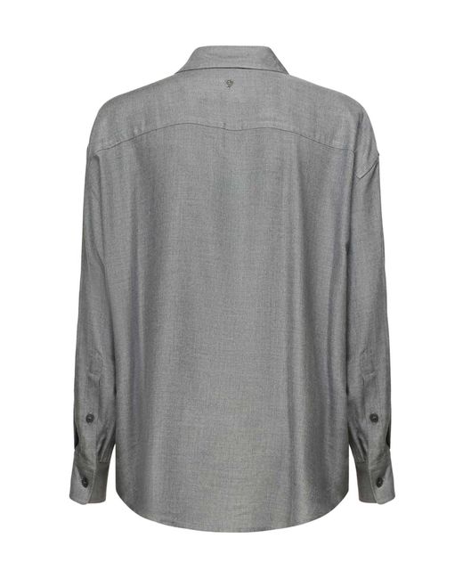 Dondup Gray Button-Down Long-Sleeved Shirt