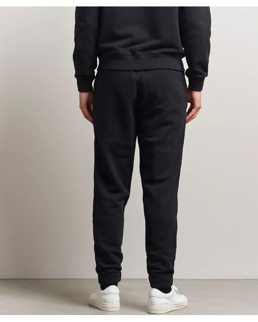 Maison Kitsuné Black Maison Kitsuné Logo Embroidered Drawstring Trousers for men