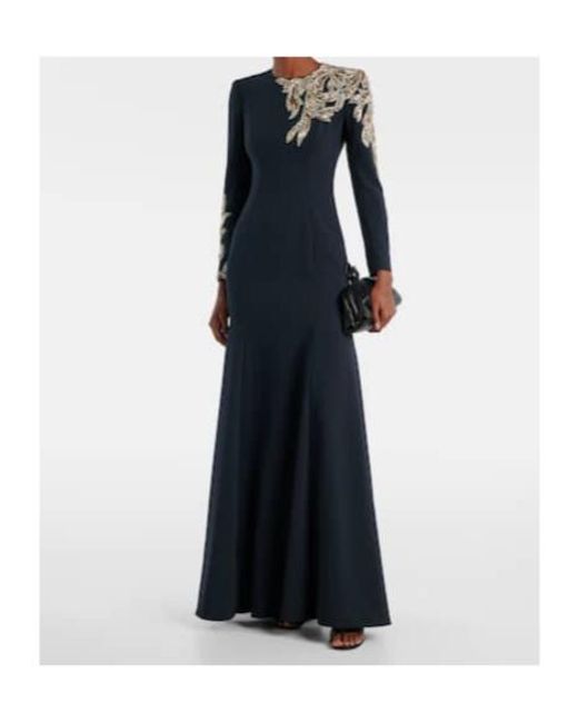 Jenny Packham Blue Honor Embellished Gown