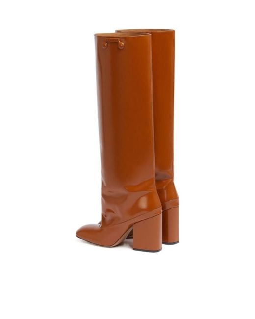Marni Brown Trunkaroo Knee-High Boots