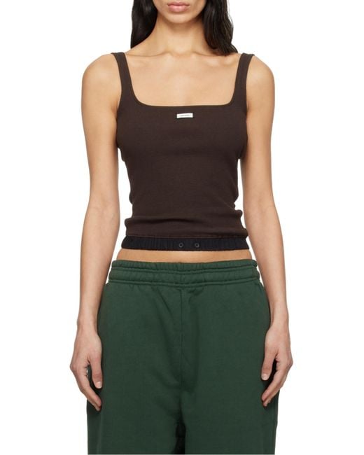 Entire studios Brown Lounge Ribbed Tank Top