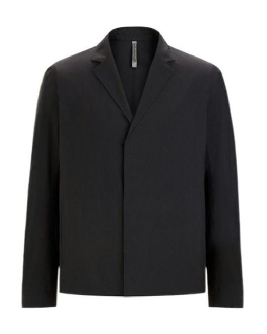 Veilance Black Notched-Lapels Blazer for men