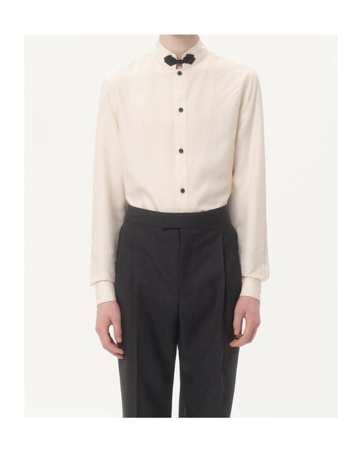 Valentino Natural Button-Up Long-Sleeved Shirt for men