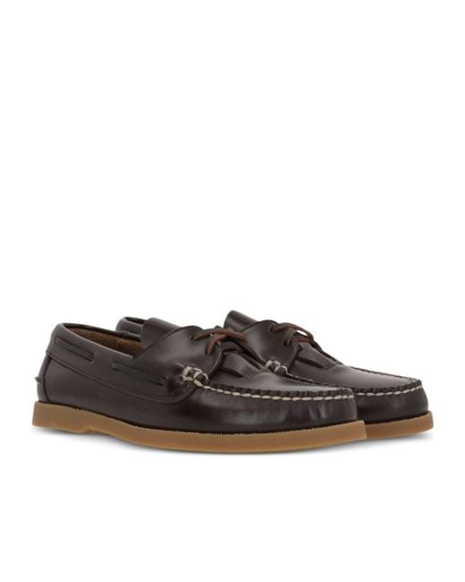 Hereu Brown Saler Nautic Lace-Up Boat Shoes