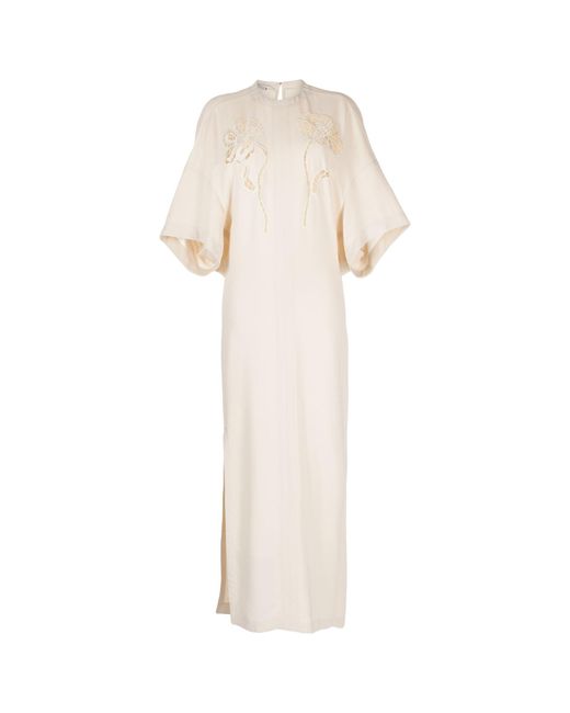 Stella McCartney White Broderie-Anglaise Cotton Midi Dress