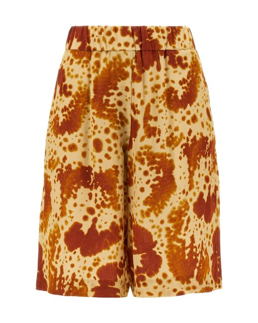 Dries Van Noten Orange 'Pomy Bis' Bermuda Shorts