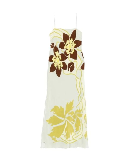 Sir Metallic Floral Pattern Dress