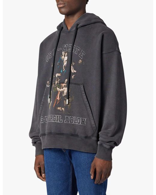 Off-White c/o Virgil Abloh Blue Mary Skate Drawstring Hoodie for men