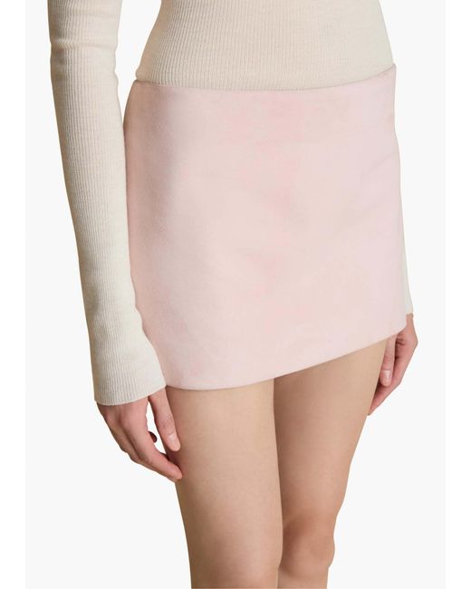 Khaite Pink Jett Mini Skirt