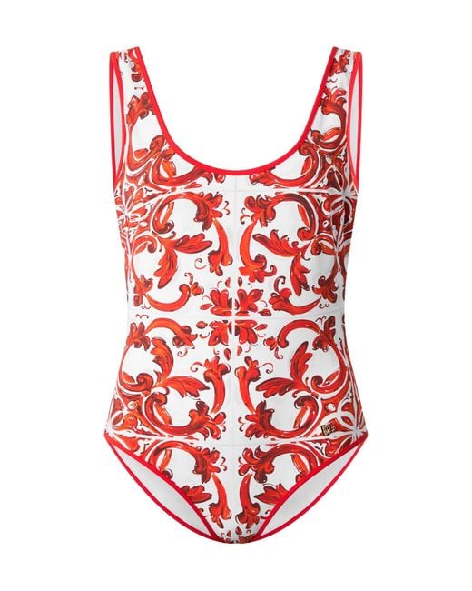 Dolce & Gabbana Red Simple Swimsuit
