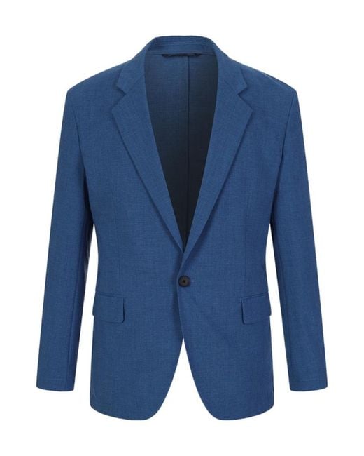 Boss Blue Long-Sleeved Suit Jacket for men