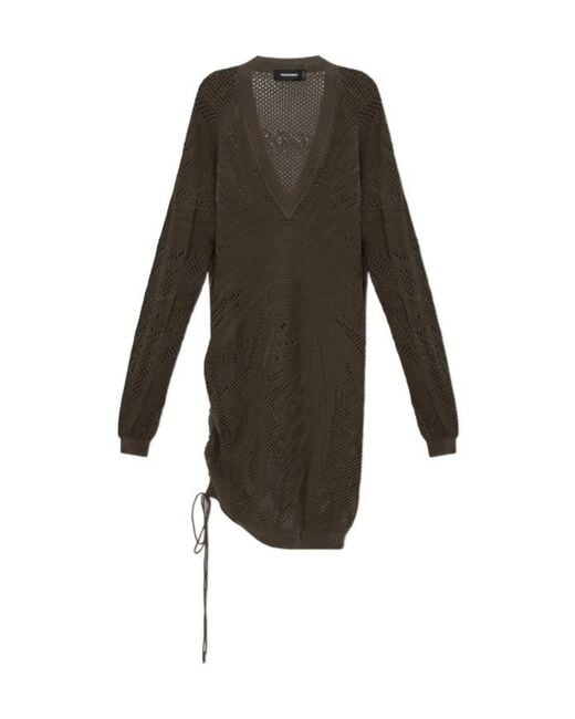DSquared² Brown Cotton Dress