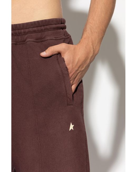Golden Goose Deluxe Brand Purple Wide-Leg Drawstring Sweatpants for men