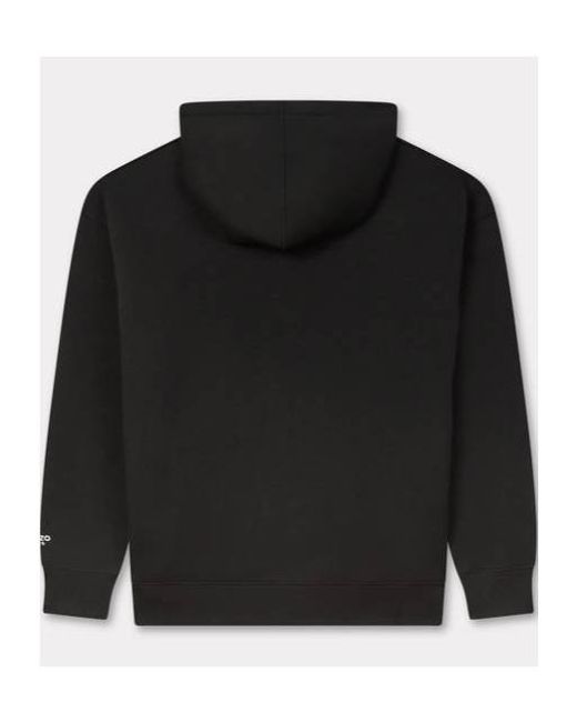 KENZO Black Safety-Pin Embellished Long-Sleeved Hoodie
