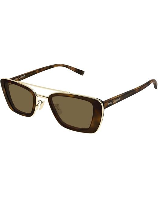 Saint Laurent Multicolor Eyewear Pilot Frame Sunglasses for men