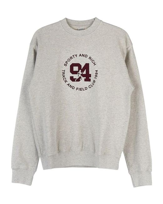 Sporty & Rich Gray Long-Sleeved Sweater