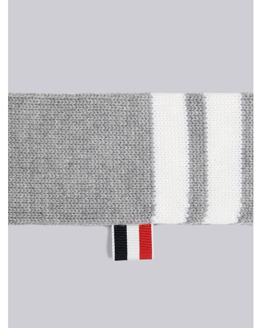 Thom Browne White 4-Bar Stripe Headband for men