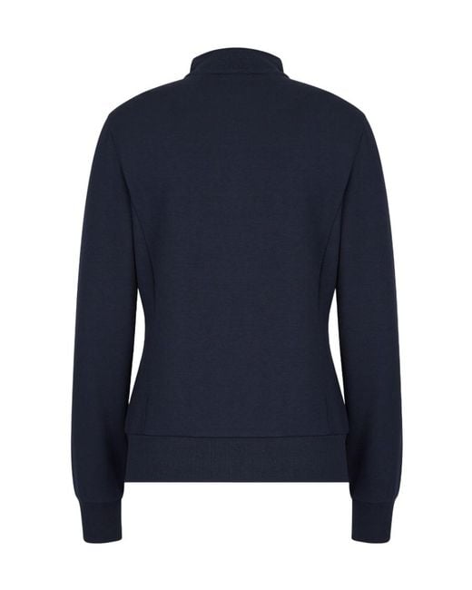 EA7 Blue Long-Sleeve Zip-Up Sweatshirt