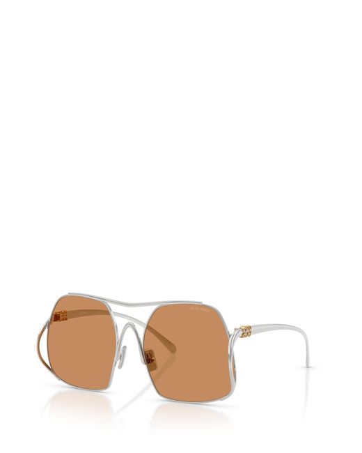 Miu Miu Pink Eyewear Aviator Sunglasses