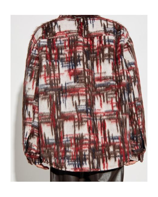 Bottega Veneta Red Drop Shoulder Brushed Jacket for men