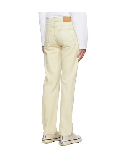 Eytys White Five-Pocket Denim Trousers for men