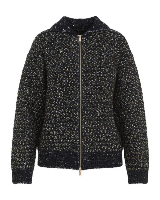 Fabiana Filippi Black Long-Sleeved Casual Jacket