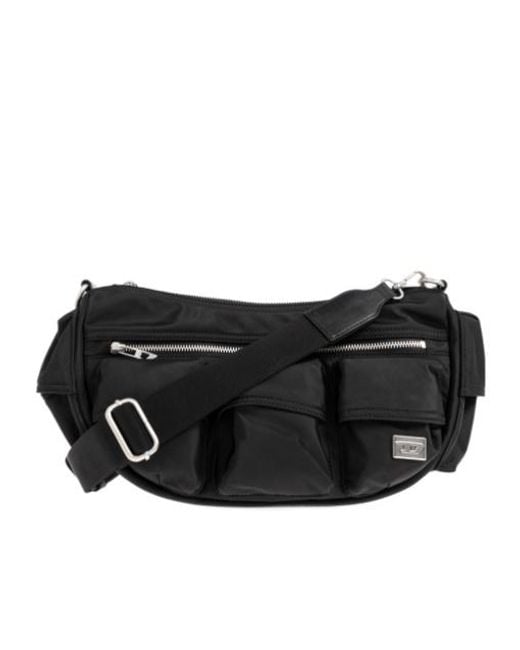 DIESEL Black Multi-Pkts Shoulder Bag for men