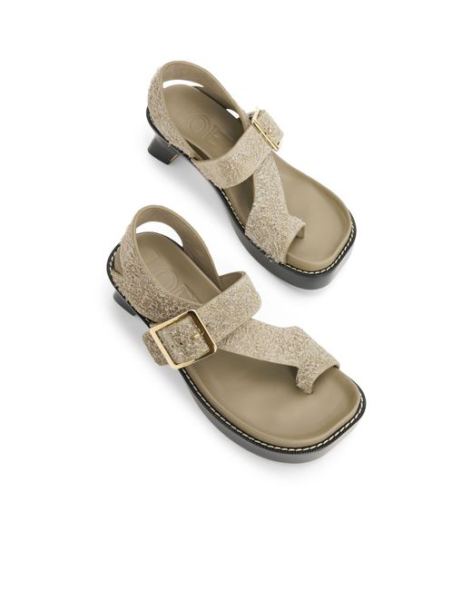 Loewe Gray Ease Heeled Sandals
